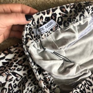 Leopard print pencil skirt